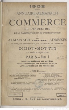 Les adresses des banques en France entre 1800 et 1911 . (French) thumbnail