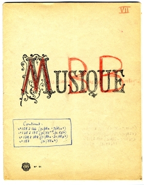 1.1_62 - Dépouillement : transcriptions musicales; cahier 7 (French) thumbnail