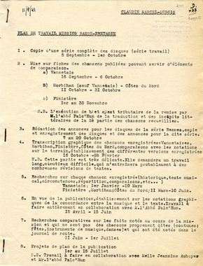 1.1_41 - Clôture : Plan de travail septembre 1941 à mars 1942 la vignette