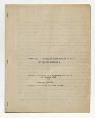 2.1_01 - Note sur la commune de St-Hilaire du Bois (…) par Jeannine Auboyer (French) thumbnail