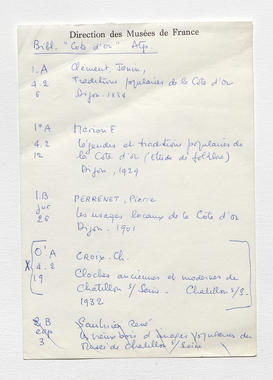 27_05 - Documentation exploitée : notes ms et dactyl (dépouillement d'ouvrages et de revues) (French) thumbnail