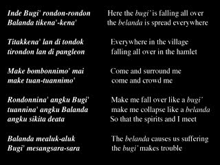 Extrait du chant Ossoran bugi', vers 509-517., From the ossoran bugi’, lines 509-517. (anglais), Cuplikan nyanyian Ossoran Bugi’, sajak 509-517. (indonésien) la vignette