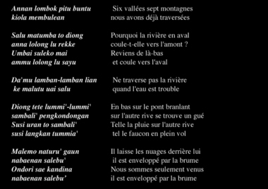 Dondi’ couplets., Strophes de dondi'. (French), Bait-bait dondi’. (Indonesian) thumbnail