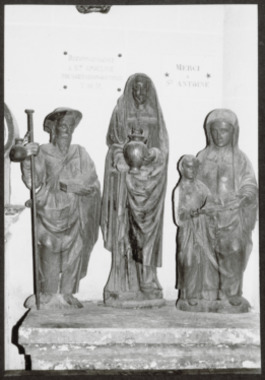C.3.2.26.1.1.003. Église Saint-Thomas, statues de Saint Jacques, une des Trois Maries, Sainte Anne et la Vierge (French) thumbnail