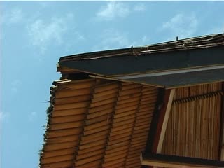 Toraja roofing made with inter-fitting bamboos., VIDEO : Toiture toraja constituée de bambous emboîtés. (French), VIDEO: Atap bambu disusun saling berkaitan. (Indonesian) thumbnail
