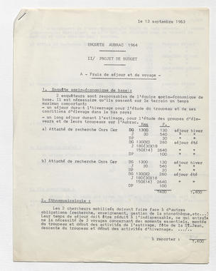 25_012 - Notes ms et dactyl CMD sur les aspects budgétaires et financiers de la RCP; 1963-1966 la vignette