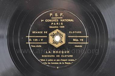 [E.03.01.05.a.] Parti social français. Premier Congrès. Paris. Décembre 1936 [9/20] la vignette