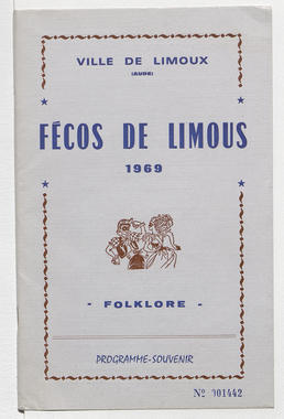 28_04 - Documentation : brochure imprimée du carnaval de Limoux; 1969 la vignette