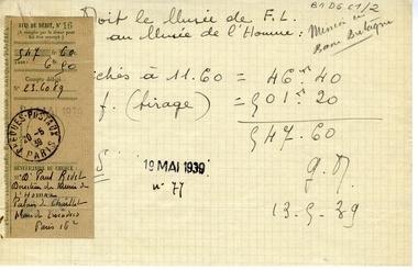 1.1_50 - Clôture : Correspondance et factures (6 mai 1939 à 11 novembre 1942) la vignette