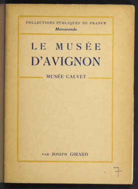 A.4.007. "Le musée d'Avignon. Musée Calvet", GIRARD Joseph la vignette