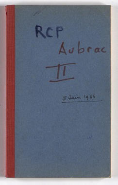 25_053 - Carnet des enregistrements « RCP Aubrac II; II Juin 1964 » la vignette