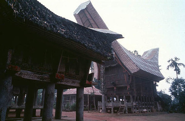 Vue du grenier à riz, 1993., View of the rice granary, 1993. (anglais), Lumbung padi, 1993. (indonésien) la vignette