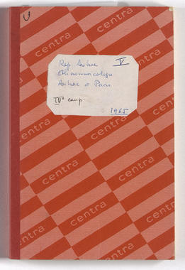 25_056 - Carnet des enregistrements « RCP Aubrac V; Ethnomusicologie Aubrac à Paris; IV e camp.; 1965 » (French) thumbnail