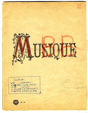 1.1_58 - Dépouillement : transcriptions musicales; cahier 3 (French) thumbnail