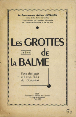 E.3.050. "Les grottes de la Balme (Isère), l'une des sept merveilles du Dauphiné", JUVANON Adrien la vignette
