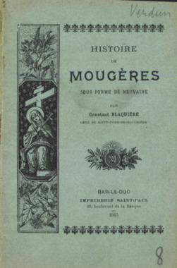 K.3.008. "Histoire de Mougères sous forme de neuvaine", BLAQUIERE Constant la vignette