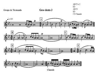 Trio de vièles. Geso' 3., Trio of fiddles. Geso 3. (anglais), Trio alat dawai gesek Geso’ 3. (indonésien) la vignette
