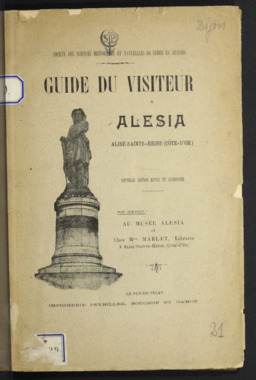 D.5.021. "Guide du visiteur à Alésia Alise-Sainte-Reine (Côte-d'Or)", Société des sciences historiques et naturelles de Semur-en-Aussois (French) thumbnail