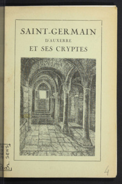 J.4.004. "Saint-Germain d'Auxerre et ses cryptes" (French) thumbnail