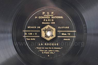 [E.03.01.02.b.] Parti social français. Premier Congrès. Paris. Décembre 1936 [4/20] la vignette