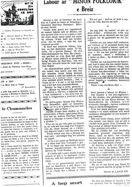 1.1_21 - Déroulement : 1 article en breton (et courrier de l’auteur; X. de Langlais) (French) thumbnail