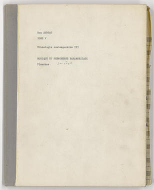25_122 - T. V; maquette; « Ethnologie contemporaine III; Musique et phénomènes para-musicaux »; vol. II; 2e état (French) thumbnail