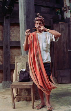 Joueur de guimbarde, Pelipus Randan, 1993., Jew’s harp player, Pelipus Randan, 1993. (anglais), Pemain genggong, Pelipus Randan, 1993. (indonésien) la vignette
