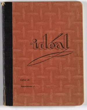 10.2_14 - Enquête : cahier Idéal couverture rose; carnet de route la vignette