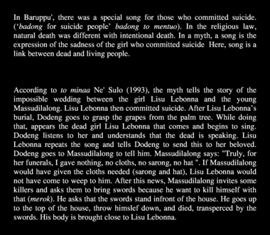 Badong of the suicides, according to to minaa Ne’Sulo, 1993., Badong of the suicides, according to to minaa Ne’Sulo, 1993. (anglais) la vignette