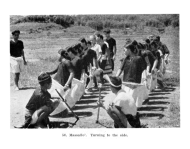 Danseuses de massailo' ou ma'katia, Holt 1939., Massailo’ or ma'katia dancers, Holt 1939. (anglais), Para penari massailo’ dan ma’katia, Holt, 1939. (indonésien) la vignette