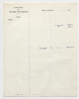 25_078 - « 2 rapports départ et retour; Campagne mai 1965; MPA-BLJ » la vignette