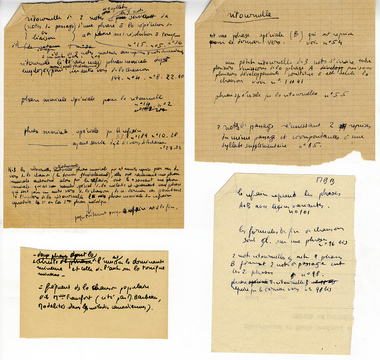 1.1_73 - Projet de publication (1944); chapitre IV (analyse musicologique : ritournelle; refrain la vignette