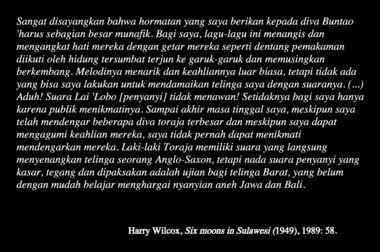 Cuplikan dari Harry Wilcox, Six Moons in Sulawesi, 1949: 58., Cuplikan dari Harry Wilcox, Six Moons in Sulawesi, 1949: 58. (indonésien) la vignette