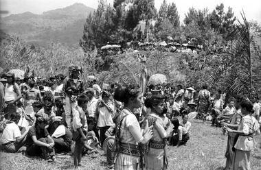 The crowd on the ceremonial site, Torea, 1993., La foule sur le lieu cérémoniel, Torea, 1993. (French), Sekumpulan orang banyak dalam arena upacara, Torea, 1993. (Indonesian) thumbnail