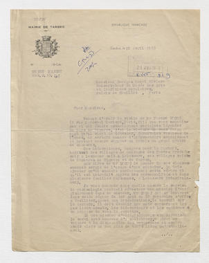 10.2_01 - Organisation générale : correspondance; avril 1955 – mars 1957 la vignette