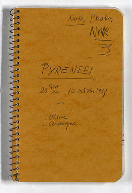 24.2_14 - Enquête I; couverture photographique : carnet « Notes Photos Noir; PS; Pyrénées; 23 sept au 10 octobre 1963; Ossau; Cerdagne » et « Notes Photos Couleurs PS » la vignette