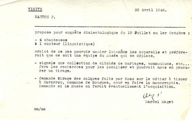 4_01 - Organisation générale : Correspondance préparatoire (19 lettres; du 30/04/46 au 11/08/46 la vignette
