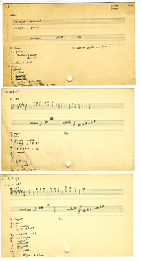 4_33 - Exploitation des données : notations musicales (sur fiche bristol; et modèle de transcription; ne concerne que certains chants) la vignette
