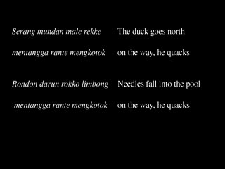 Chant Serang mundan, le soir, dans la maison, rituel bua' kasalle, Deri, 1993., Serang mundan song, in the evening, in the house, bua’ kasalle, Bamba (Deri), 1993. (anglais), Nyanyian serang mundan, malam hari, dalam rumah, ritus bua’, Bamba, Deri, 1993. (indonésien) la vignette
