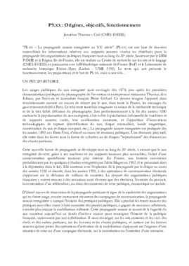 [H.01.] PS.XX : Origine, Objectifs, Fonctionnement (French) thumbnail