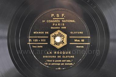 [E.03.01.07.a.] Parti social français. Premier Congrès. Paris. Décembre 1936 [13/20] la vignette