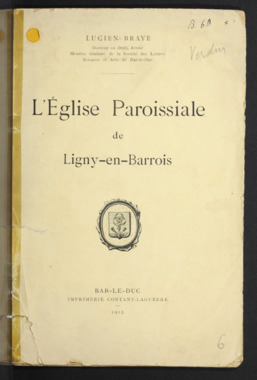K.3.006. "L'Église paroissiale de Ligny-en-Barrois", BRAYE Lucien (French) thumbnail