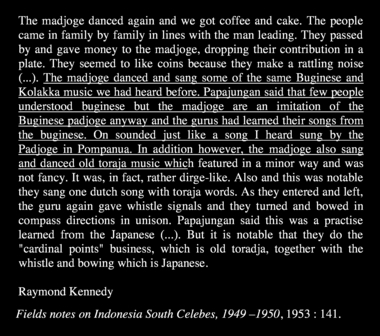 Cuplikan catatan Raymond Kennedy, 1953, Fields Notes on Indonesia South Celebes, 1949-1950: 141. (Indonesian), Cuplikan catatan Raymond Kennedy, 1953, Fields Notes on Indonesia South Celebes, 1949-1950: 141. (French) thumbnail