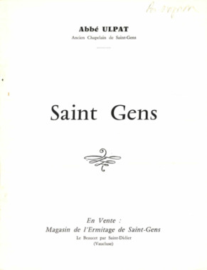 A.4.016. "Saint Gens", ULPAT (Abbé) la vignette