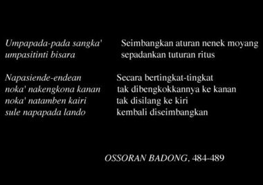 Keseimbangan dalam nyanyian pemakaman ossoran badong, 1993. (indonésien) la vignette