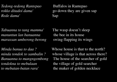 Strophes de simbong, Simbong stanzas. (anglais), Bait-Bait Simbong. (indonésien) la vignette