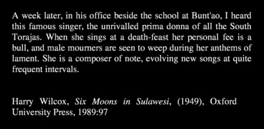 From Harry Wilcox’s novel, Six Moons in Sulawesi (1949), 1989., From Harry Wilcox’s novel, Six Moons in Sulawesi (1949), 1989. (anglais) la vignette