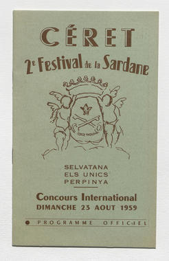 24.1_03 - Documentation et bibliographie rassemblée : brochures du festival de la sardane de Céret; 1959-1962 la vignette