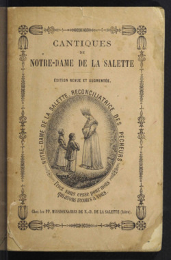E.3.001. "Cantiques de Notre-Dame de La Salette" la vignette