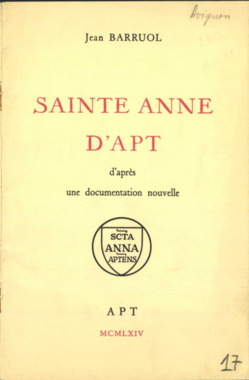 A.4.017. "Sainte Anne d'Apt", BARRUOL Jean la vignette